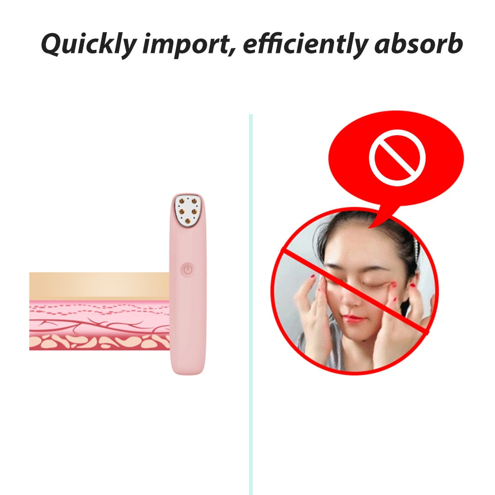 Multi-functional RF Eye Massager Facial Skin Anti Wrinkle Dark Circle Remove Electric Massager Heating Vibration Massage Pen eye