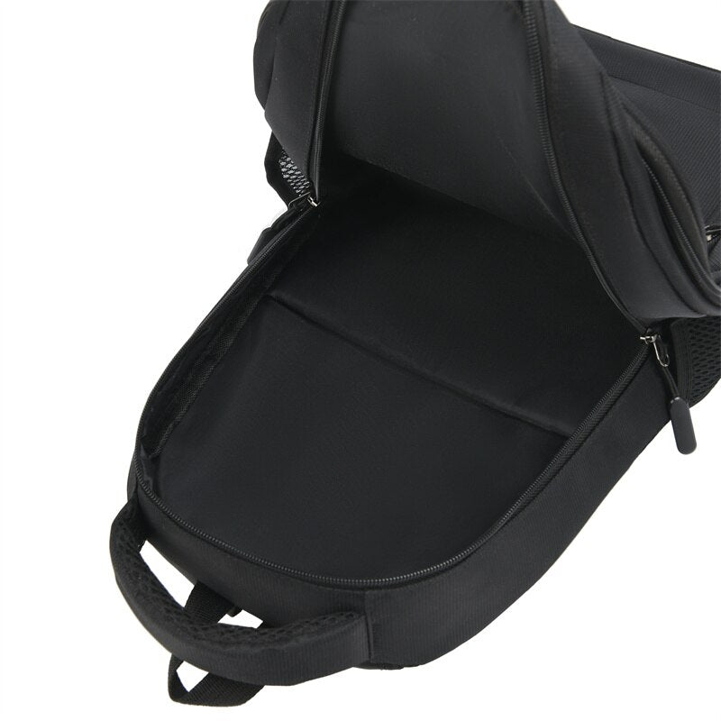 New Backpack For Men Luxury Waterproof Nylon Bag For Laptop 15.6 Inches Business Solid Color Rucksack Man Simple Travel Bagpack