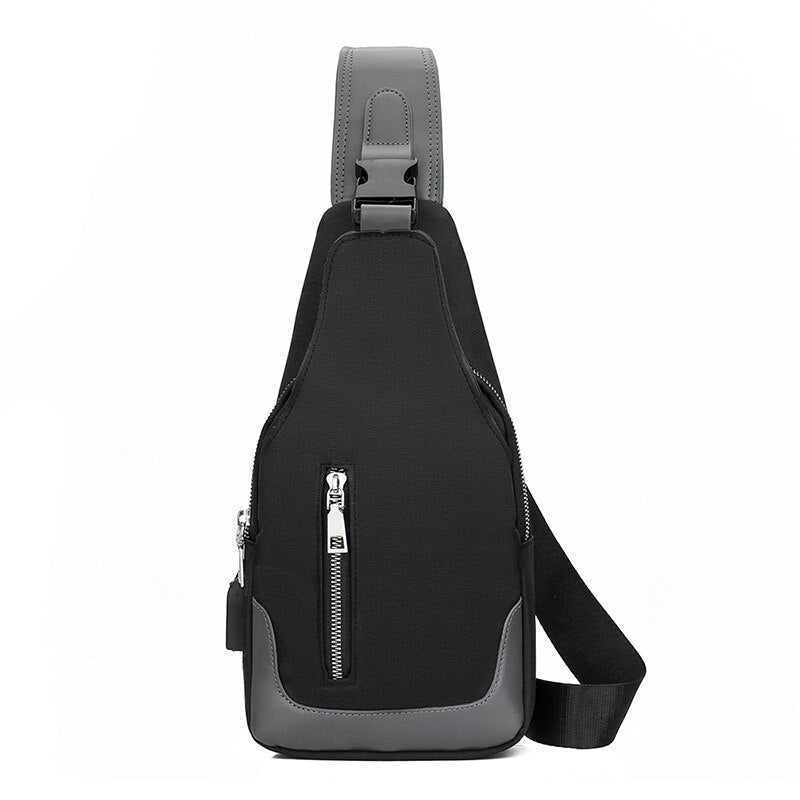 Business Crossbody Bags For Men Multi-function Waterproof Bag Large Capacity USB Charging Laptop Chest Bags Travel Bagpack