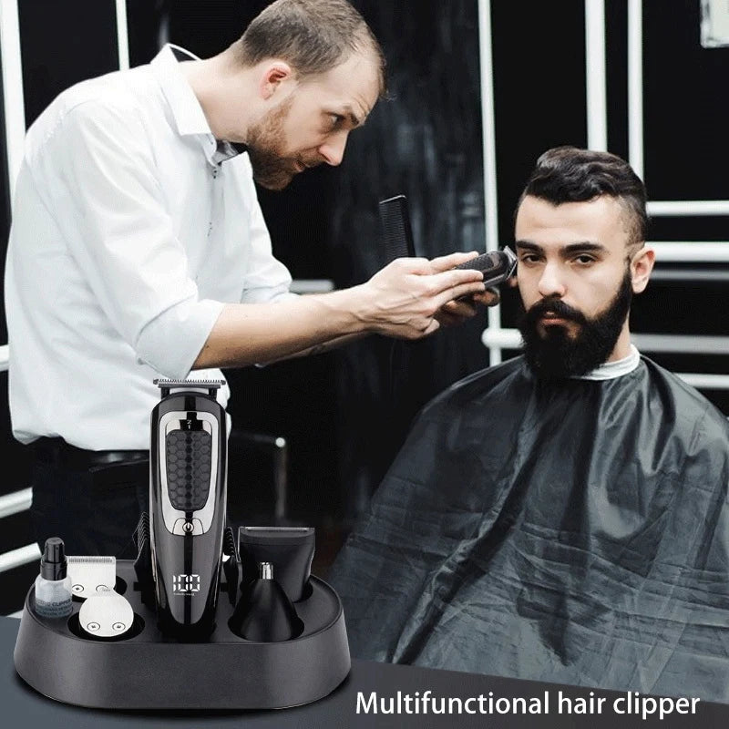 Professional Hair Trimmer Waterproof 5 in 1 Hair Clipper Electric Hair Cutting Machine Beard Trimer Body Men Haircut