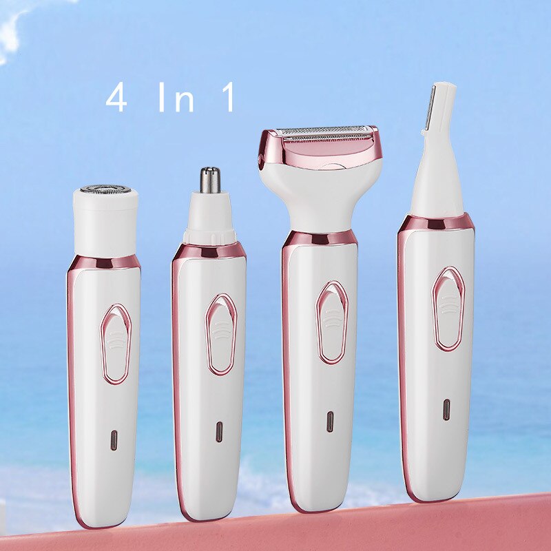 Hair Removal Trimmer for Nose Electric Facial Epilator Women'S Remover Body Shaver Machine Eyebrows Lips USB Charge Waterproof