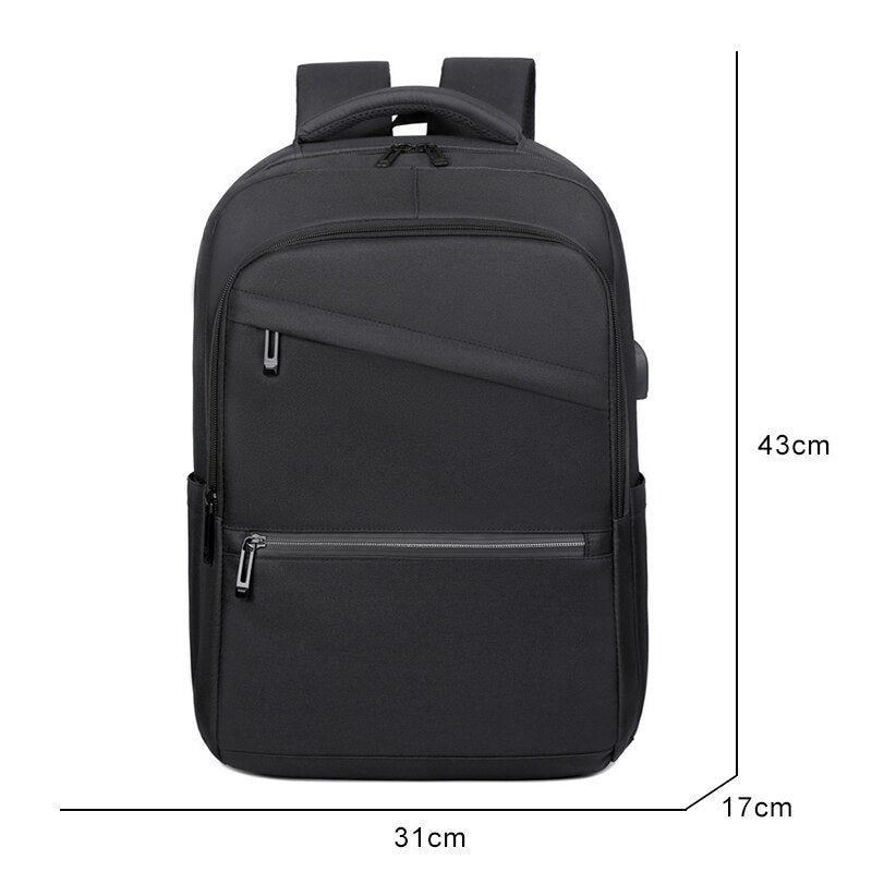 Men's Fashion Backpack Oxford Cloth Waterproof Multifunctional Handbag Large Capacity Laptop Bag Unisex With USB Travel Bag