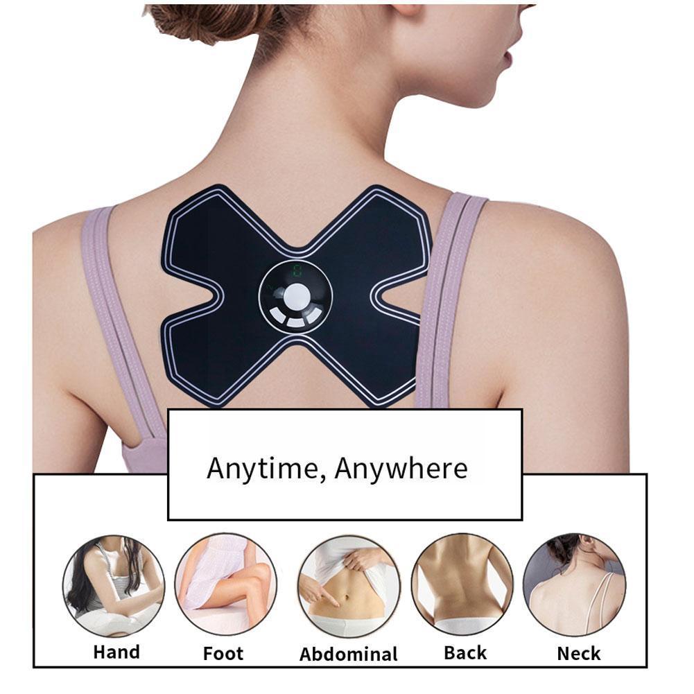 Portable Shoulder Neck Massager With Remote Control Abdominal Body Muscle Microcurrent Massage Electric Machine Stimulator