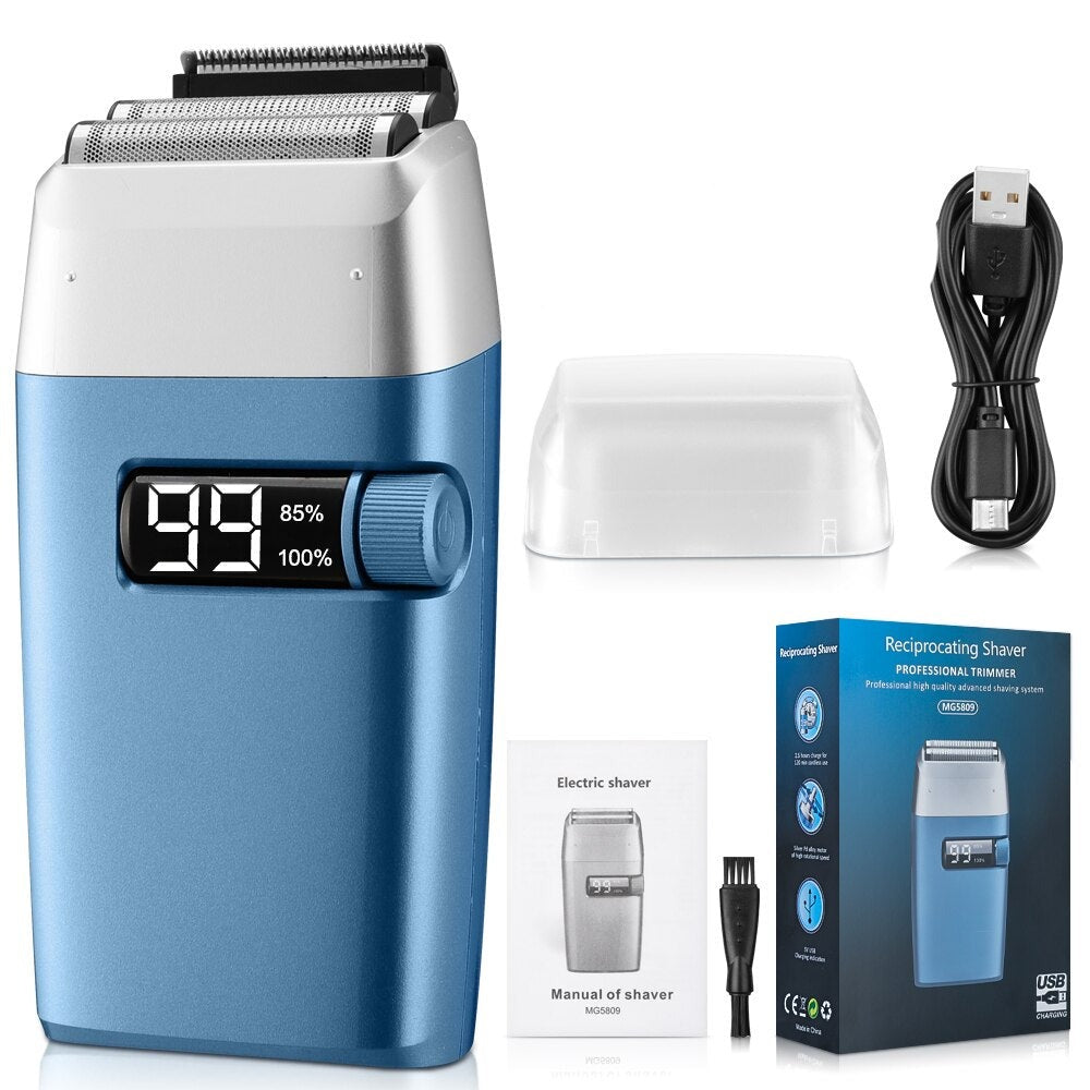 Electric Shaver for Men 2 In 1 Hair Trimmer Professional Hair Clipper Waterproof Razor Beard Bald Head Trimmer