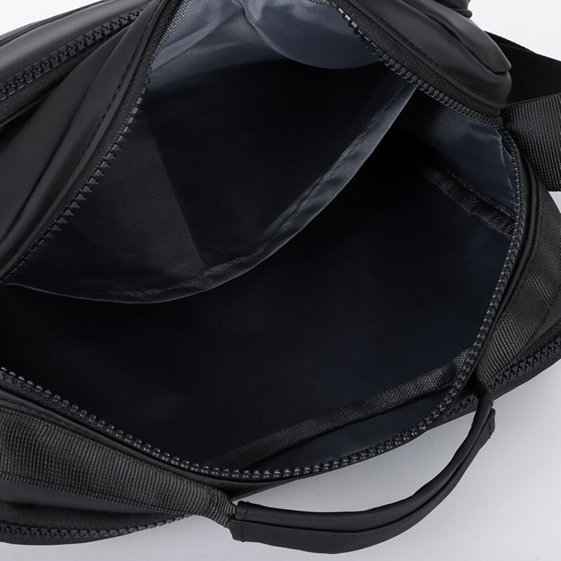 Multifunctional Men's Shoulder Bag New Nylon Fashion Casual Messenger Bag Solid Color Zipper Travel Crossbody Bags For Men