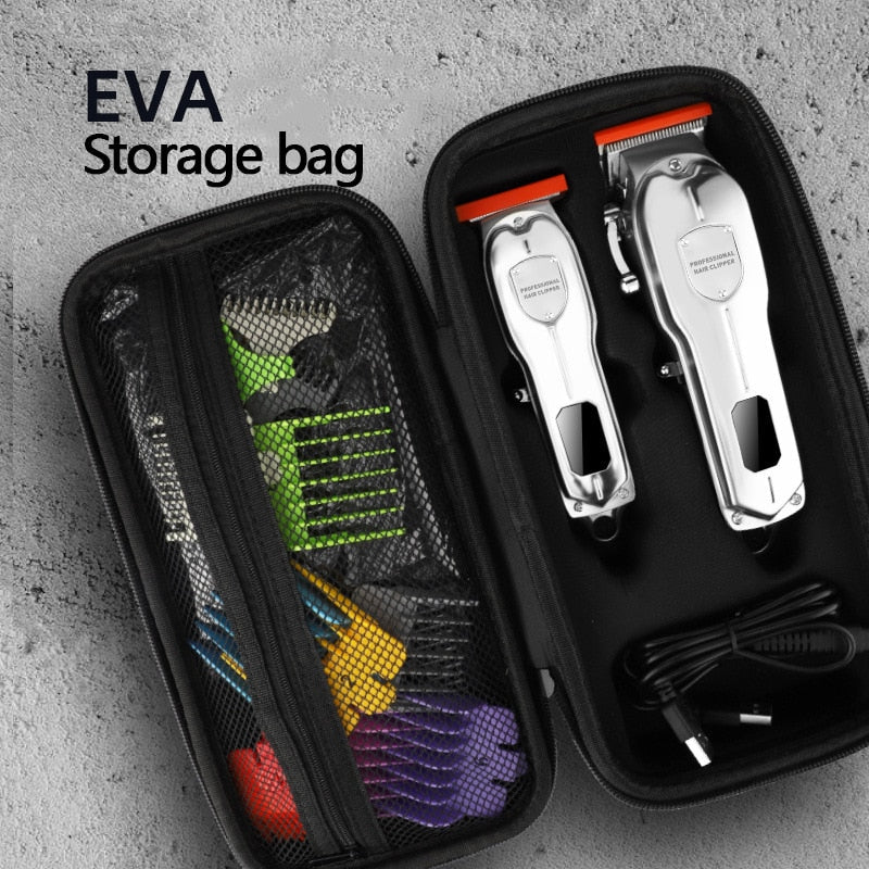 New Cordless Professional Rechargeable Hair Clipper Shaver Grooming Kit Trimmer Beard Razor Hair Cutting Machine Men Kit