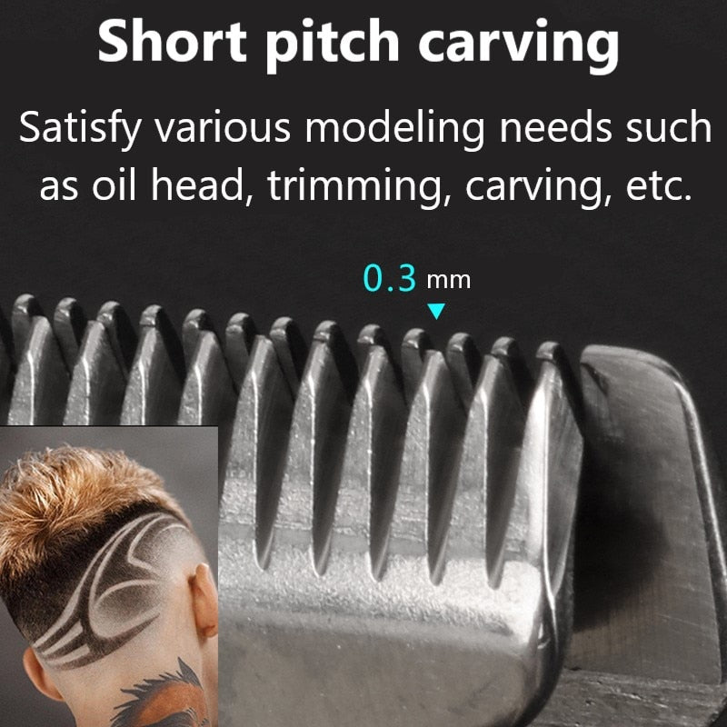 Barber Shop Oil Head 0mm Electric Hair Trimmer Professional Haircut Shaver Carving Hair Beard Machine Styling Tool