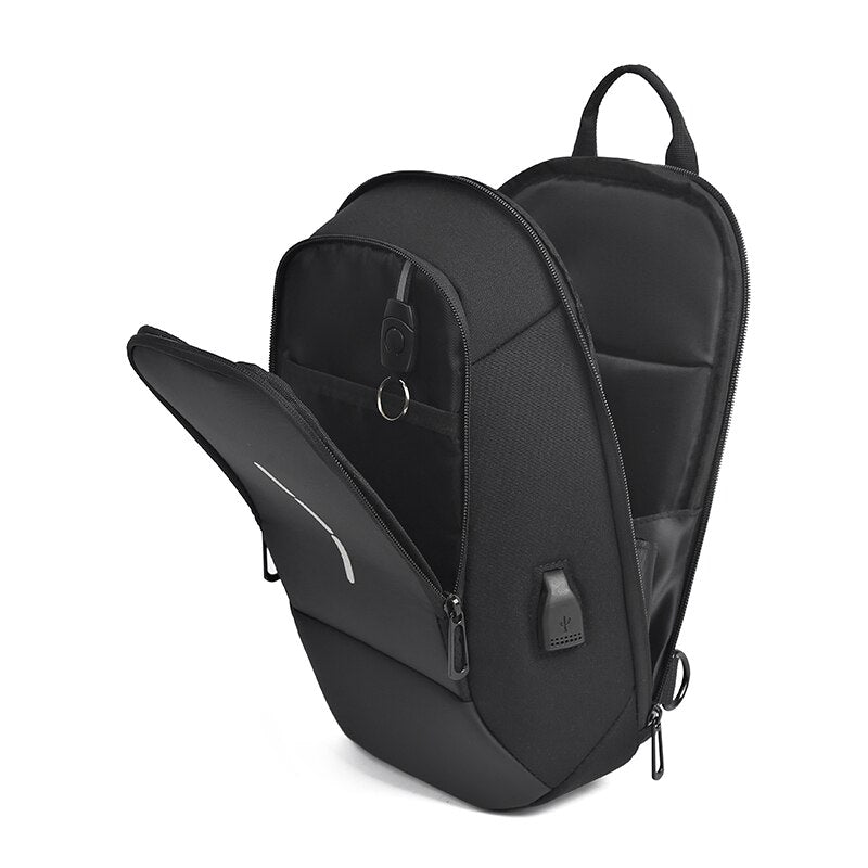 Business Crossbody Backpack For Men Multi-function Waterproof Bags Male Large Capacity Laptop Chest Bags Portable Travel Unisex