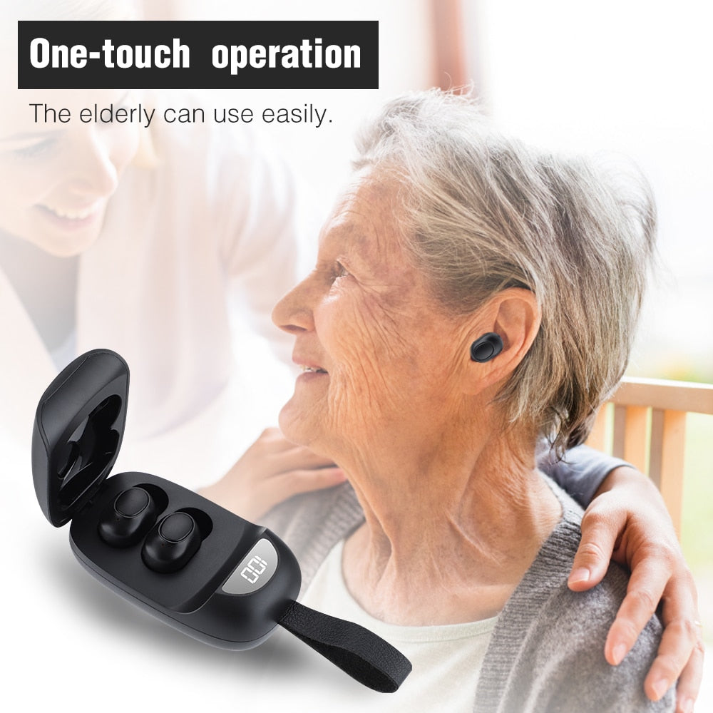 Rechargeable Hearing Aids Intelligent New Style Hearing Aid Low Noise Deaf Ear Amplifier 1 Click Adjustable Tone Hearing Device