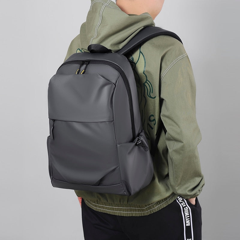 Business Men's Backpack Zipper Design 15.6 Inches Laptop Bag For Male Nylon Cloth Wear-resistant Waterproof Casual Rucksack