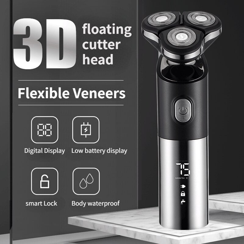 Multifunctional Intelligent Floating 3D Electric Shaver Full Body Washing Shaver Rechargeable Men's Shaver Shaving Barber Shave
