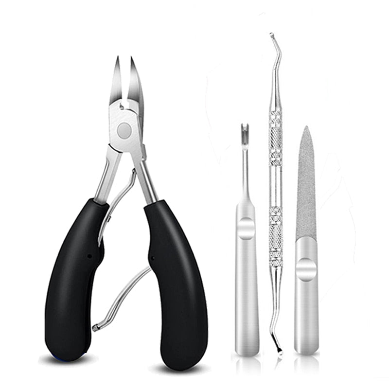 Toe Nail Clippers Nail Correction Thick Nails Ingrown Toenails Nippers Cutters Dead Skin Dirt Remover Pedicure Care Tool