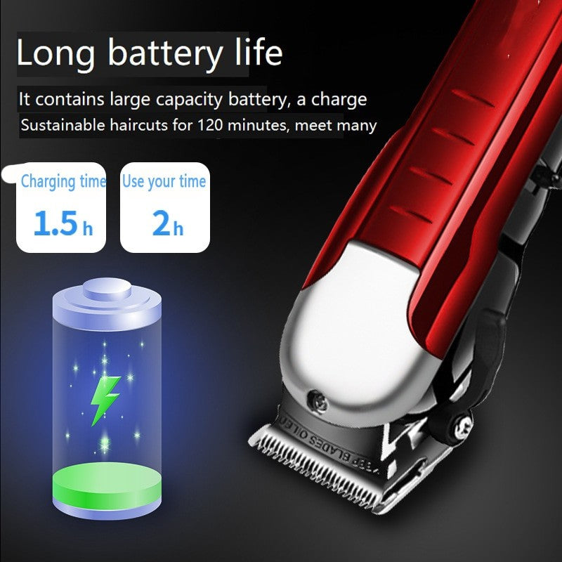 Professional Cordless Hair Clipper Rechargeable Electric Men Trimmer Barber Powerful Fade Hair Cutting Machine Cutter