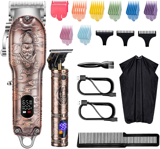 Professional Powerful 10w Hair Clipper Comb Kits Full Metal Shell Electric Beard Hair Trimmer for Men Barber Haircut Machine