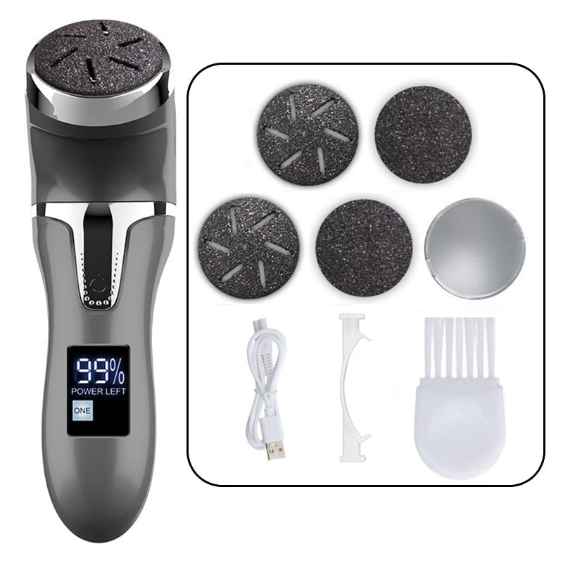 Rechargeable Electric Foot Rasp Electric Pedicure Foot Sander IPX7 Waterproof 2 Speeds to Eliminate Feet Dead Skin and Calluses