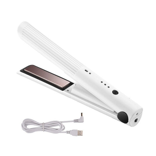 Rechargeable Hair Straightener Cordless Flat Iron Curler Ceramic Heating Portable Straightening Curling For Home Traveling Tools