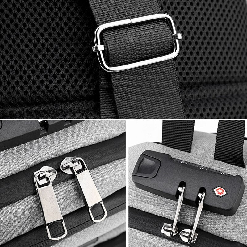 Business Crossbody Bags For Men Multi-function Waterproof Bag Male Large Capacity Laptop Chest Bags Portable Travel Unisex Bag