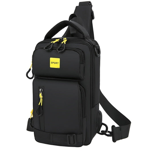 Sling Bag For Men Multi-function Crossbody Bags For Men Waterproof Bag Male USB Charging Large Capacity Nylon Cloth Chest Bag
