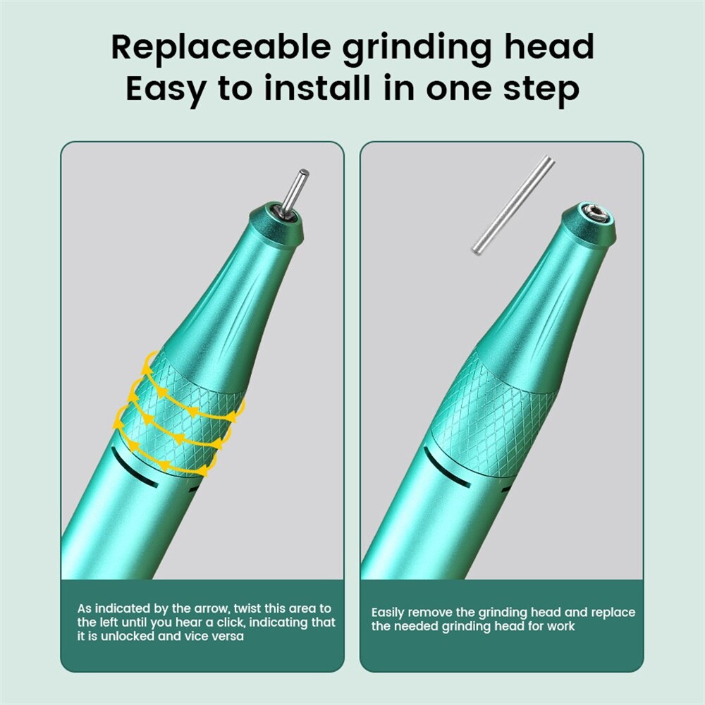 35000RPM Portable Electric Nail Drill Manicure Machine Acrylic Gel Polish Nails Sander Rechargeable Nail Polishing Tools Speed