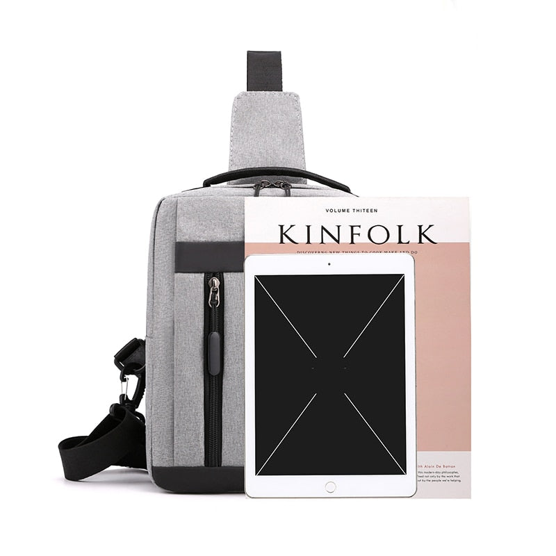 Men's Shoulder Bag Fashion Multifunction Shoulder Bag For Men Husband Crossbody Bags Casual Large Capacity Chest Bag