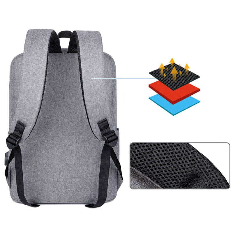 Men's Backpack Multifunction USB Charging Bag For Laptop Large Capacity Waterproof Rucksack Male Fashion Business Bagpack