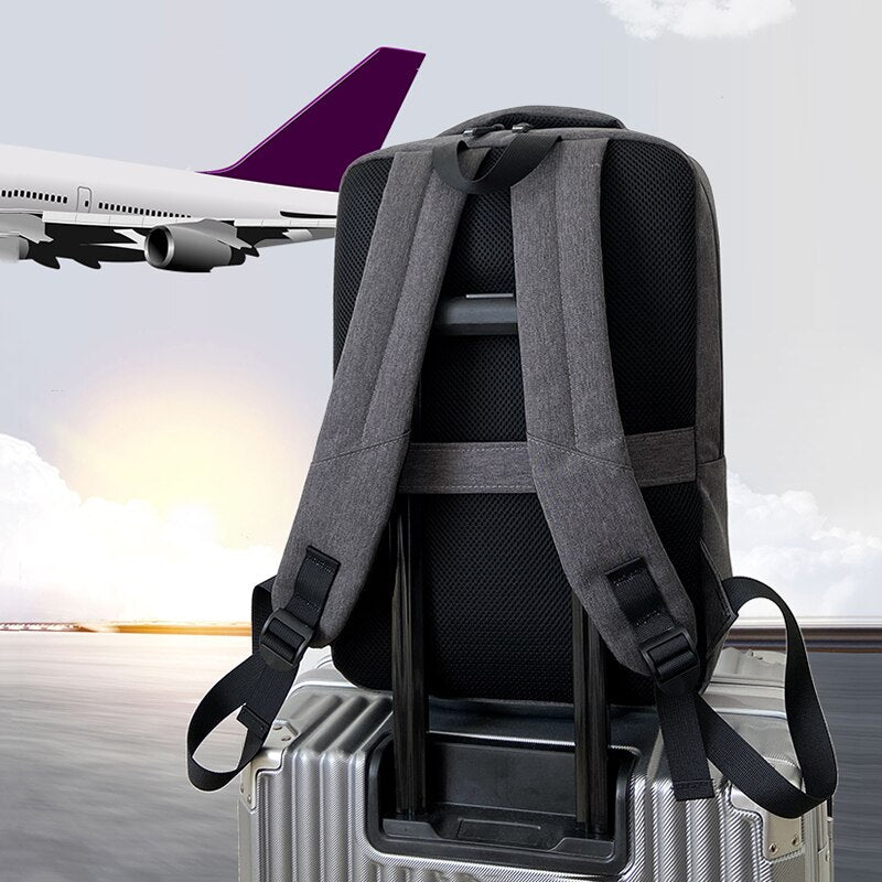 Men's Backpack Multifunction USB Charging Bag Waterproof Oxford Cloth Rucksack Male For Laptop 15.6 Inch Business Casual Bagpack