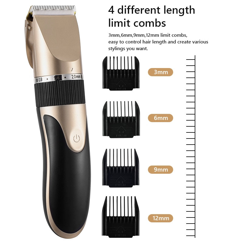 Professional Hair Trimmer Digital USB Rechargeable Hair Clipper for Men Haircut Ceramic Blade Razor Hair Cutter Barber Machine