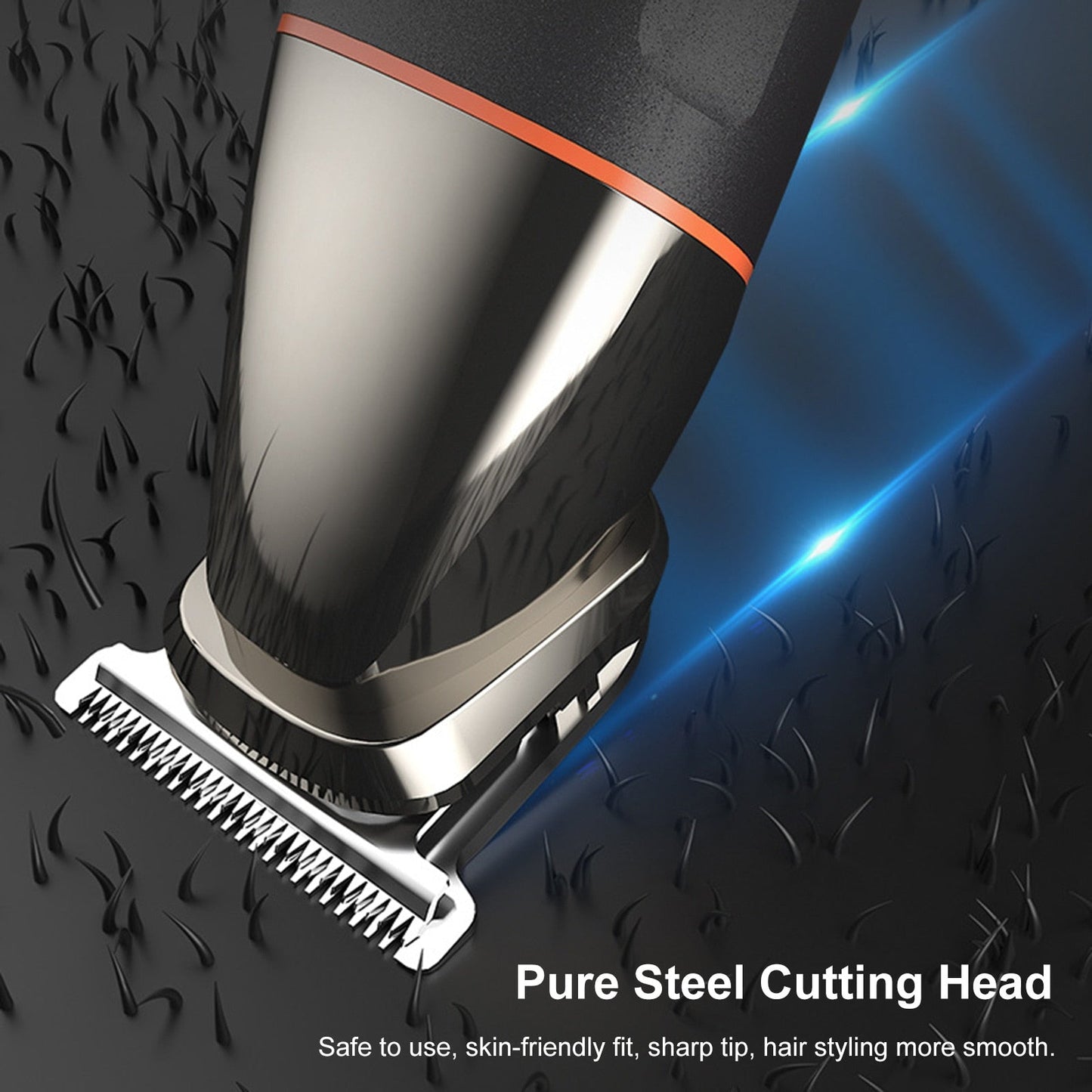 5 In 1 Men's Hair Clipper Set Electric Body Hair Trimmer Beard Shaver Nose Trimmer Haircut Kit Fully Washable USB Rechargeable