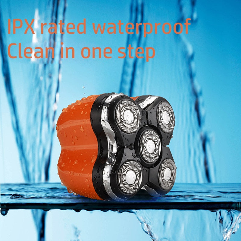 Rechargeable Electric Shaver for Men Washable Facial Beard Electric Razor Foil Bald Head Shaving Machine for Men