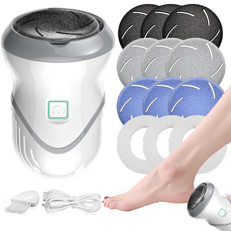 Portable Electric Vacuum Adsorption Foot Grinder Electronic Foot File Pedicure Tools Callus Remover Feet Care Sander