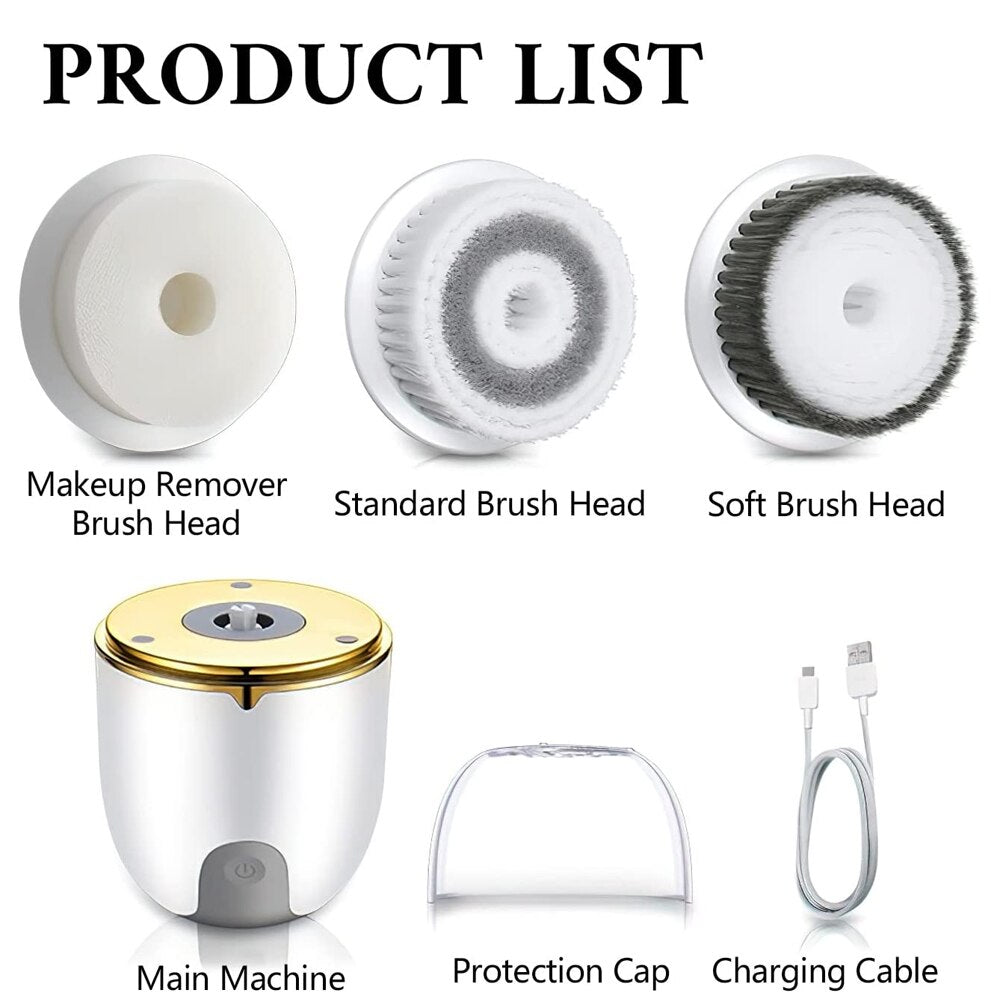 3 IN 1 Electric Facial Cleaning Brush Pore Clean Exfoliator Facial Cleanser Brush Face Scrubber for Women&Men Deep Skin Cleaning