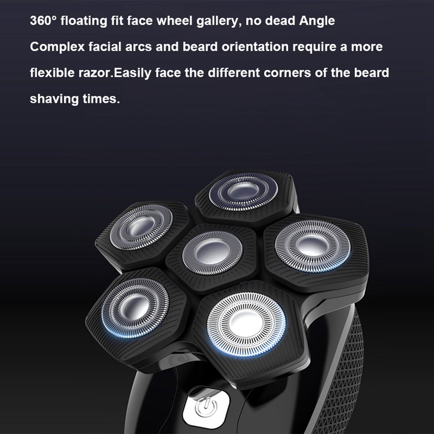 Electric Shaver for Men Beard Hair Trimmer LCD Display Electric Razor 6D Floating Blade Heads Electric Nose Hair Trimmer