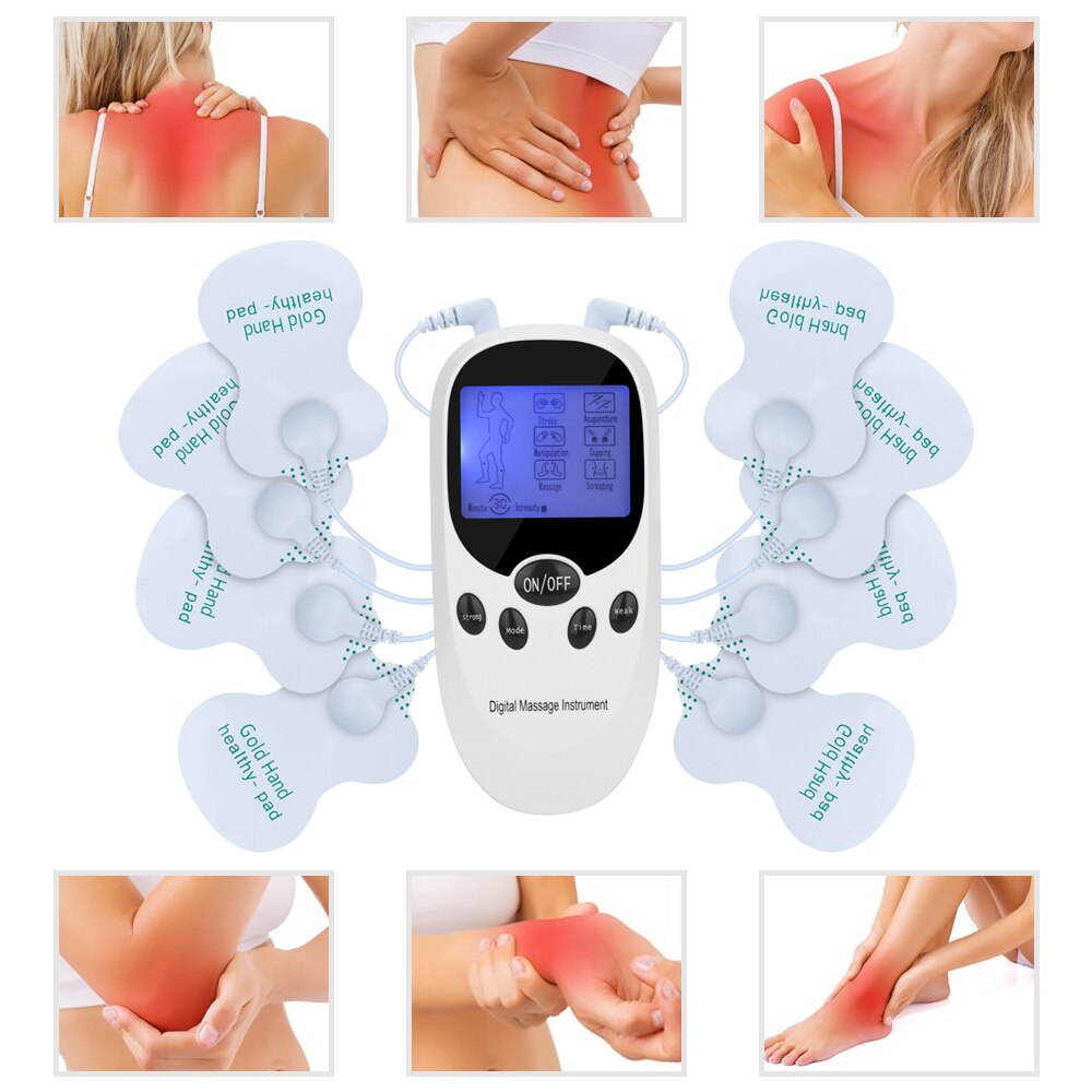 Low Frequency Eletric EMS Compex Muscle Massage Stimulator Tens Machine Electrodes Pad Massager For Full Body