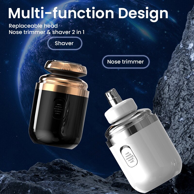 Mini Electric Razor Shave Portable Electric Shaver Pocket Size Portable Outdoor Smart Battery Tool Mini Beard Razor For Men