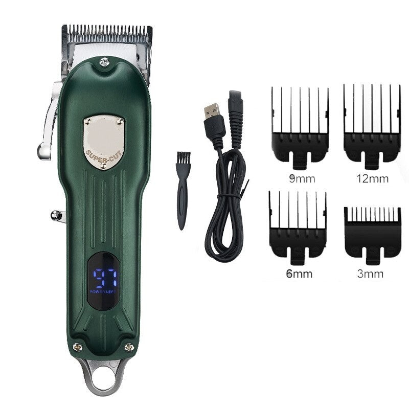 10W High Power Professional Hair Clippers Wireless Haircut Machine with Lcd Display Barber Clippers for Hair Cutting USB Charge