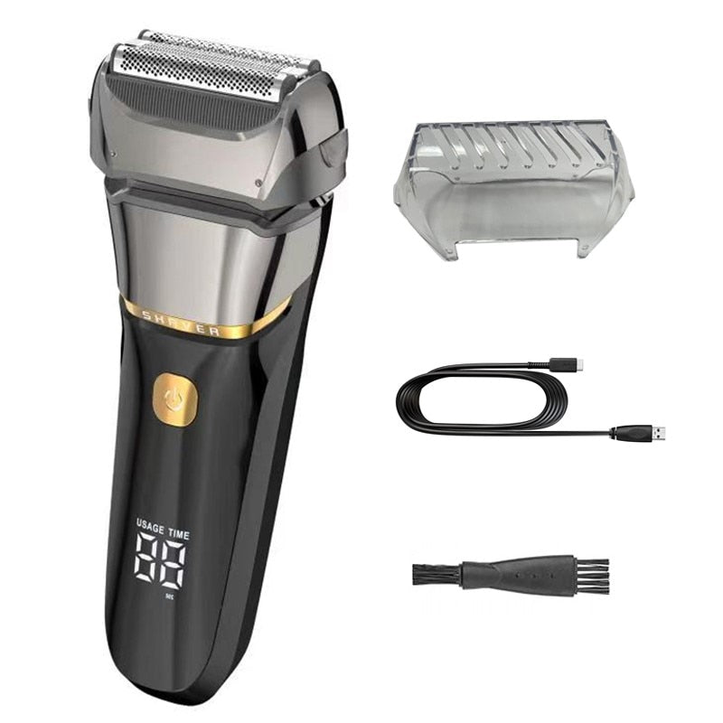 Powerful Electric Shaver for Men Wet Dry Facial Electric Razor Beard Foil Shaving Machine Men Grooming Set Rechargeable