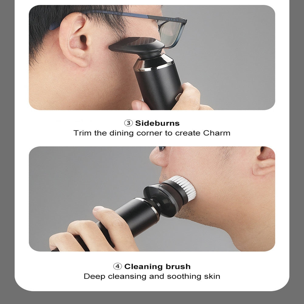 Men's Electric Shaver Epilator Nose Trimmer Rechargeable Face Beard Razor Depilator Facial Hair Removal Shaving Machine