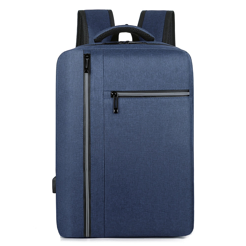 Men's Backpack With USB Charging Bag Waterproof Oxford Cloth Rucksack Male Business Travel Bagpack Reflective Strip Design