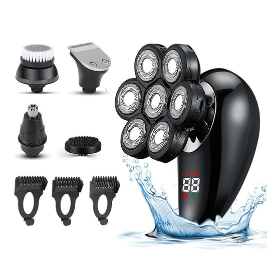 Men’s Electric Razor Cordless Beard Clipper Bald Head Shaver Sideburn Beard Trimmer Face Hair Shaving Machine Wet/Dry Use