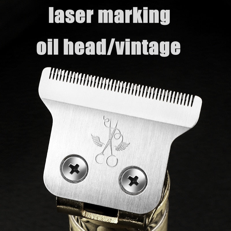 Push and Shear Barber Set Professional Electric Oil Head Push and Shear Carving Pusher Razor Nose Hair Device Gift Box Clipper