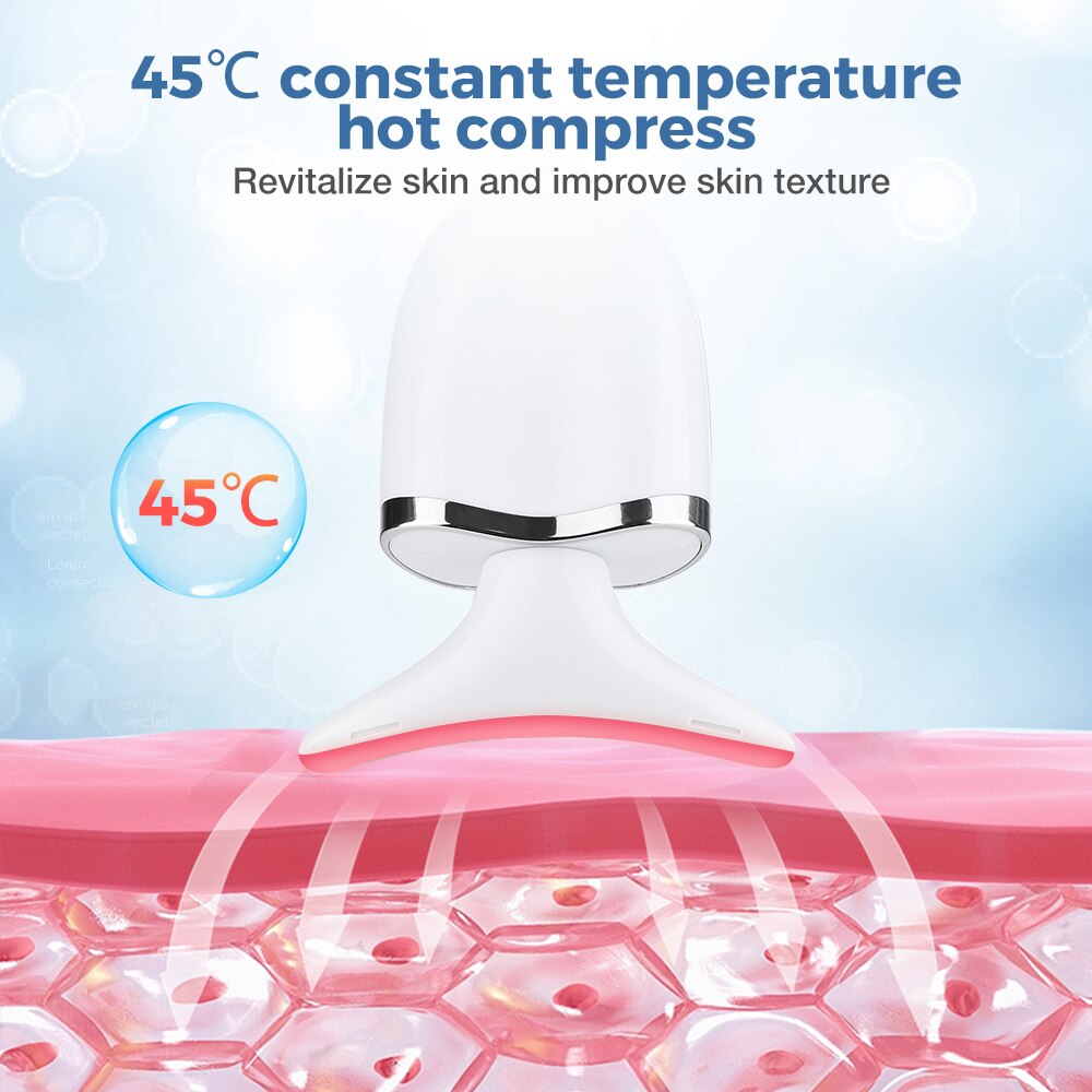 2 Roller Face Massager Neck Beauty Device EMS LED Photon Skin Lifting Firming Reduce Double Chin Anti Wrinkle Skin Care