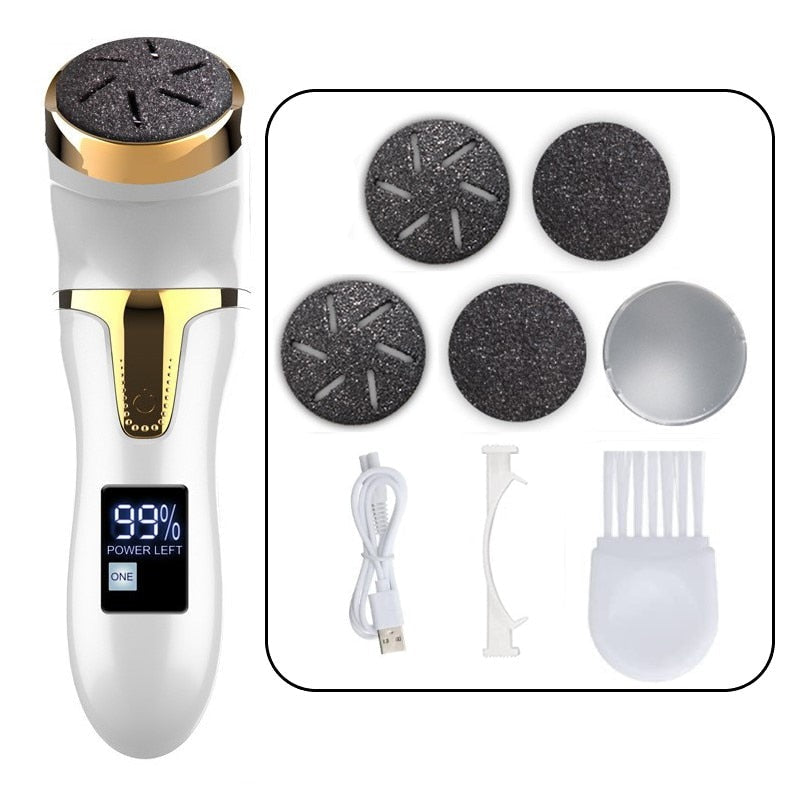 Rechargeable Electric Foot Rasp Electric Pedicure Foot Sander IPX7 Waterproof 2 Speeds to Eliminate Feet Dead Skin and Calluses