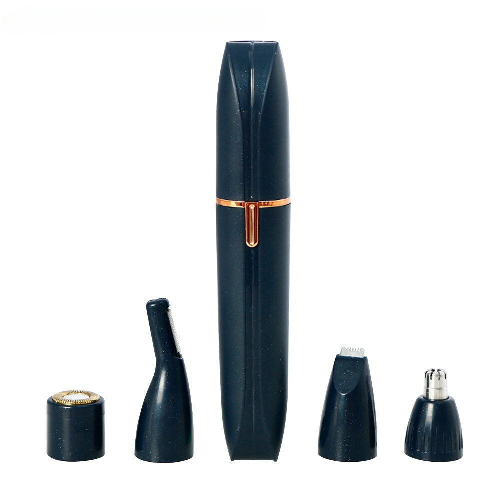 4 In 1 Electric Epilator Electric Eyebrow Nose Hair Trimmer Painless Shaver Depilator Face Body Hair Removal Tool For Men Women