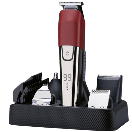 6 in 1 Electric Hair Clipper Hair Cutting Maching Wireless Trimmer Men Professional Clipper Machine Rechargeable Hair Cut Barber