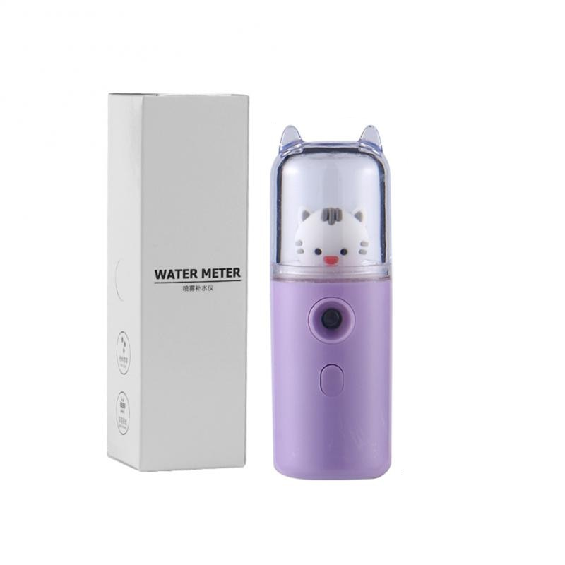 Cute Cat Mini Portable Hand-held Rehydrator Humidifier Face Sprayer USB Charging Water Replenishment Instrument 30ml