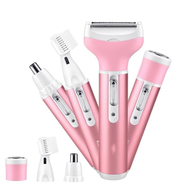 NEW 4 In 1 Women Razor Shaver Beauty Instrument Body Epilator Nose Hair Removal Machine Lady Shaver