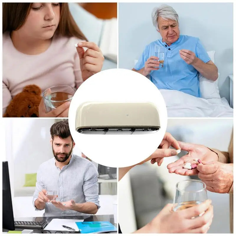 Portable Pill Dispenser Multi-Purpose Medicine Storage Organizer Daily Pill Storage Case Vitamin Fish Oil Supplements Pill Box
