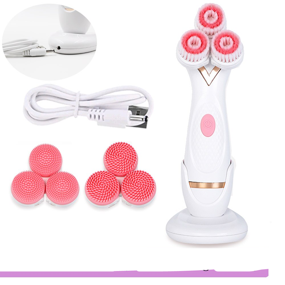 Waterproof Facial Brush Powered Facial Cleansing Spin Brush Electric Ultrasonic Face Cleaning Devices Mini 2 Cleanser Two Speed